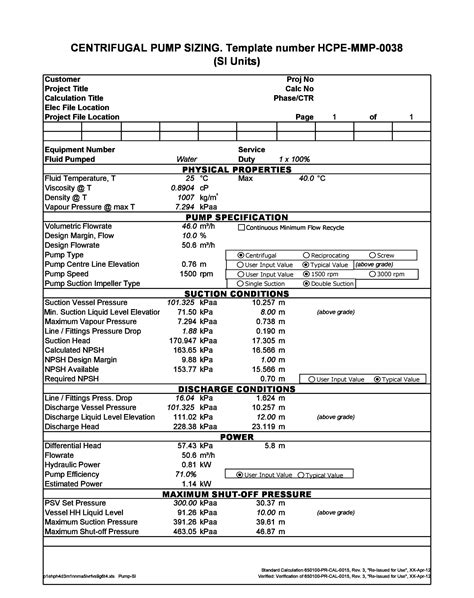 ansi centrifugal pump data sheet excel|centrifugal pump worksheet.